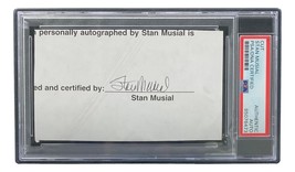 Stan Musial St. Louis Cardinals Signed Slabbed Cut Signature PSA/DNA - £53.38 GBP