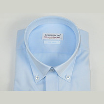 Mens 100% Italian Cotton Shirt Non Iron SORRENTO Button Down Oxford 4530 Blue image 3