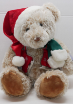 2003 JC Penney Holiday Collection Christmas Santa Hat Ice Skate Teddy Bear Plush - $19.99