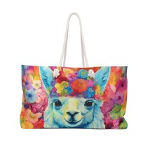 Personalised/Non-Personalised Weekender Bag, Llama, Large Weekender Bag, Beach B - £38.44 GBP