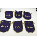 Crown Royal Bags Lot Of 6 Purple With Gold Stitches Letters Small 4&quot; X 5&quot; - £5.24 GBP