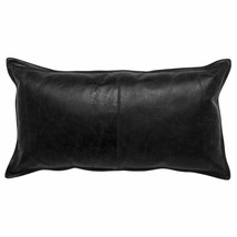 Genuine Leather Cushion Cover Lambskin Pillow Soft Case Home Decor pillow nwt - £35.00 GBP+