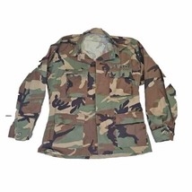 Military Jacket US Army Woodland Camouflage Combat Field Shirt Jacket La... - £30.92 GBP