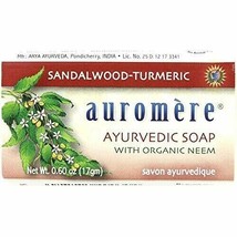 Auromere, Ayurvedic Soap, Sandalwood-Tumeric 0.71 Ounce,1-Pack - £5.15 GBP