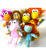 New Set of 6 Fraggle Rock Plush Toys 7&quot; Red, Boober, Gorg, Mokey, Gobo, ... - $1,294.17 MXN