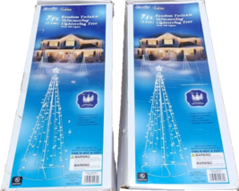 Christmas Twinkle String Tree 7&#39; FT Tall, Incandescent, Steel/PVC, Sienn... - $1,569.19 MXN