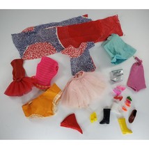 Vintage Doll Clothes Lot Barbie Shoes Purse Clutch Skirt - $14.01