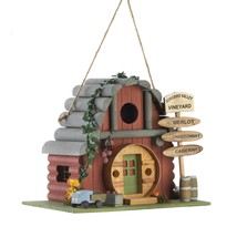 Vintage Winery Log Cabin-Style Bird House - £27.31 GBP
