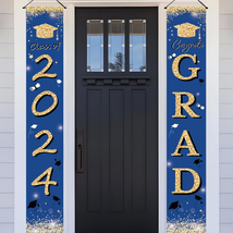 2024 Graduation Decorations Class of 2024-Blue and Gold Graduation Party Decorat - £14.64 GBP