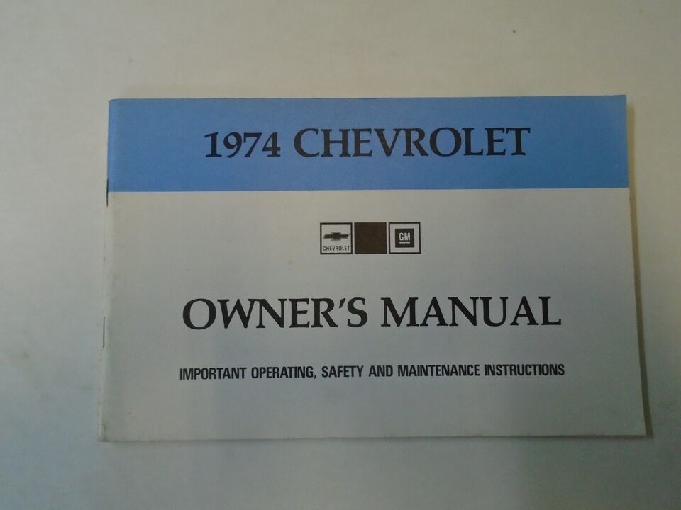 OEM 74 User and Driving Manual for 1974 Chevrolet Chevy-
show original title
... - $9.95