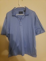 Austin Reed London Mercerized 60s Two Ply Cotton Polo Golf Shirt Sz Large - £7.93 GBP