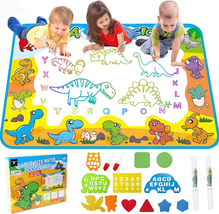 Kids Toys Water Doodle Mat: Dinosaur Painting Coloring Pad for Toddlers 1-3 - Aq - £27.50 GBP