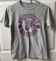 Dundler Miflin The Office T Shirt Size S Gray Crew Neck Schrute Farms Gr... - $12.17