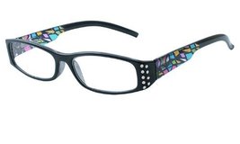 About Eyes Nicole Strength Reading Glasses Frame With Temples +1 Black/Multicolo - £11.13 GBP