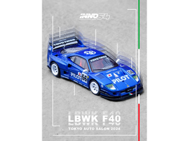 LBWK (Liberty Walk) F40 #56 Blue &quot;Tokyo Auto Salon 2024&quot; 1/64 Diecast Model Car  - £31.05 GBP