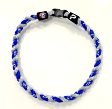 Boys Girls Kids T-Ball Tee-Ball Baseball Tornado Necklace Royal Blue Gray 16&quot; - £7.11 GBP