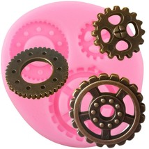 Industrial Steampunk Gears Silicone Molds Cupcake Topper Fondant DIY Bab... - £7.29 GBP
