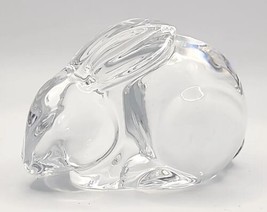 Val St. Lambert De Sousa Small Bunny Rabbit Crystal Paperweight Signed PB170 - £26.36 GBP