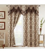 Brown Window Curtains 2 Panels Drapes With Valance Luxury Living Room 54... - $42.56