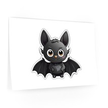 Black Cartoon Bat Wall Decal - Polyester, Reusable, Indoor, Various Sizes - Cute - £25.68 GBP+