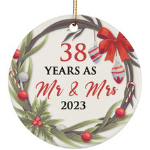 38 Years As Mr &amp; Mrs 2023 38th Anniversary Ornament Keepsake Christmas Gifts - £11.83 GBP