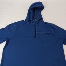Banana Republic Men's Moisture Wicking 1/4 Zip Hoodie Blue Sweatshirt Size Large image 7