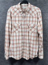 American Eagle Shirt Men XL Brown Plaid Western Pearl Snap Cowboy VTG Slim Fit - £17.88 GBP