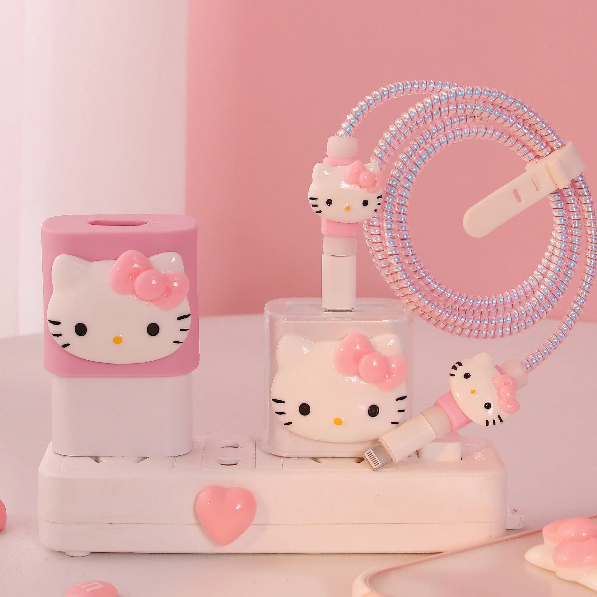 20w Hello Kitty Data Cable Wrapped Cartoon Sanrio DIY Decoration Cute Anime KT - £9.01 GBP+
