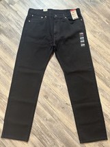 Levi&#39;s 505 Black Regular Straight Leg 100% Cotton Jeans 38x34 0260 Levis... - £21.94 GBP