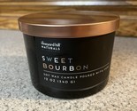 Vineyard Hill Naturals Sweet Bourbon 3 Wick Candle 12 Oz New! - £22.84 GBP