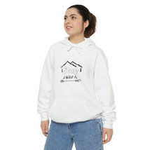 Unisex Garment-Dyed &quot;Stay Wild&quot; Arrow Hoodie: Comfort and Style in One - £48.55 GBP+