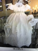 Beautiful Embroided Lace Couture Christening Dress 12 Month - £316.59 GBP