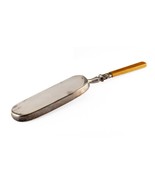 Gorgeous Etched Silverplate &quot;Table Butler&quot; Crumb Tray with Bone Handle - $2,258.01 MXN