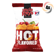 4x Bags Uncle Ray's Hot Flavored 4.5oz | Official MLB Chips | Fast Shipping - £14.61 GBP