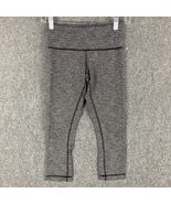 Lululemon Leggings Women&#39;s 4 Capri Gray Pull On Compression Active - $34.83 CAD
