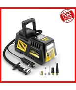 150 PSI Automatic Tire Inflator with Long Cord &amp; Bright LED for Emergencies - $660.61 MXN