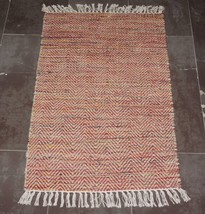 Vintage Finish Fine Hand Woven Scandinavian Woollen Kilim, 3&#39;-0&quot;x 1&#39;-11&quot; Feet, ( - £91.33 GBP