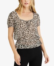 MSRP $89 Sanctuary Meet You There Elastic Waist Sheer Blouse Size Medium - £13.46 GBP