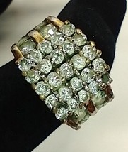 Vintage sparkly gold plated ring size 5.5 signed EDCO - £11.20 GBP