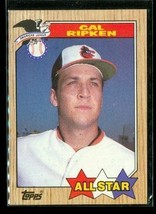 Vintage 1987 Topps All Star Baseball Trading Card #609 Cal Ripkin Orioles - £6.56 GBP