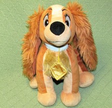 Disney Lady Plush Cocker Spaniel 12&quot; Dog Stuffed Animal Lady And Tramp Silver - £8.44 GBP