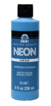 Folkart Neon Blacklight Acrylic Paint, Matte Finish 6478E, Neon Blue, 8 Fl. Oz. - £8.80 GBP