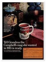 Campbell&#39;s Soup 1915 Label Ceramic Mug Vintage 1972 Full-Page Magazine Ad - $9.70