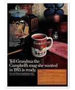 Campbell&#39;s Soup 1915 Label Ceramic Mug Vintage 1972 Full-Page Magazine Ad - £7.62 GBP