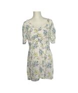 The Kooples Dress Womens Large/3 White Floral Romantic Mood Ruched V Nec... - $170.99