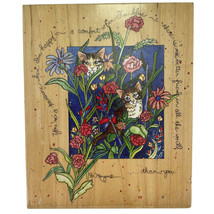 Stamps Happen #90050 You're A Treasure Rubber Stamp Cats in Flowers D Morgan - $9.72