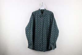 Vintage 90s Streetwear Mens Large Faded Geometric Collared Button Down S... - £31.10 GBP