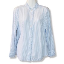 Vineyard Vines Stripe Button Up Ruffle Shirt Sz 6 - £22.09 GBP