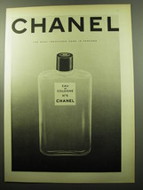 1950 Chanel No. 5 Eau de Cologne Ad - Chanel the most treasured name in perfume - £14.44 GBP