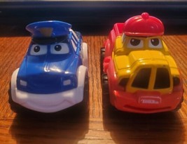 Tonka  2000 Maisto Chuck Friends Red Pickup &amp; 2004 Blue Airport Security... - £10.07 GBP